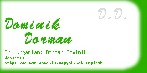 dominik dorman business card
